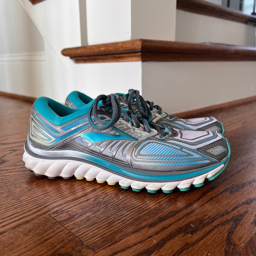 Brooks Glycerin 13 Womens 10 Running Shoes Teal Silver Sneakers 1201971B030 - Picture 13 of 14